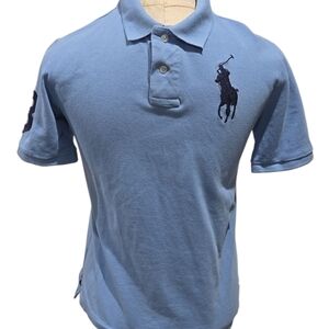 Ralph Lauren Polo Shirt Youth L 14-16 Kids Big Pony Large 3 Classic Fit Blue